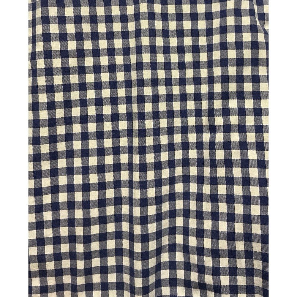 Ralph Lauren Shirt Mens XL Gingham Check Long Sleeve Blue Custom Fit Vintage